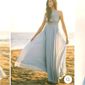 Stunning Light Blue Evening Gown Size Medium Formal Bridesmaid Prom Homecoming